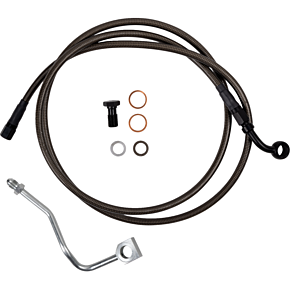 Brake Line - Upper - Carbon Coat w/ Black Fittings - +8" 25430511338
