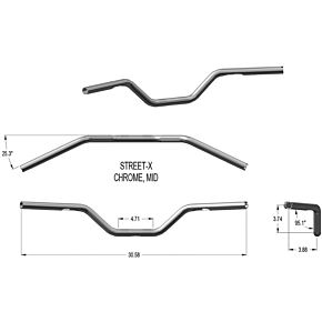 Handlebar - Mid Bend - Chrome 300901