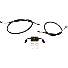 La Choppers Brake Line - 15" - 17" Ape Hanger Handlebars - Black LA-8231B16B