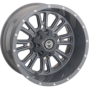 Moose Utility Wheel - 399X - Rear - Gray - 12x8 - 4/110 - 4+4 0230-1118