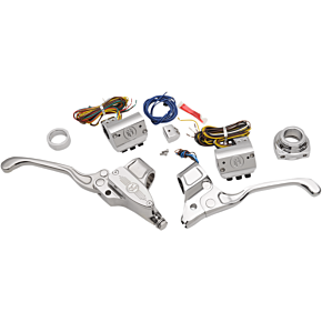 Performance Machine Pm Handlebar Control Set - Cable - 9/16" Master Cylinder - Chrome 0062-4019-CH