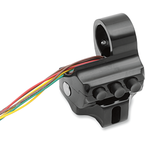 Performance Machine Pm Switch Housing - Right Side - Brake - Four Button - Black 0062-2040-B