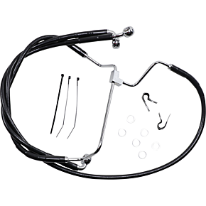 Brake Line - Front - Black - +6" 1741-3980