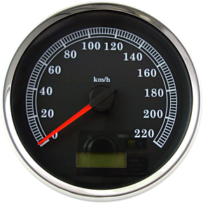 Electronic Speedometer - Black - 220 KPH 2210-0464