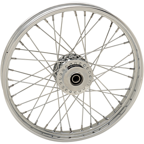 Front Wheel - Single Disc/No ABS - Chrome - 21"x2.15" - '08+ XL 0203-0636