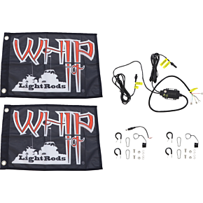 3' Light Rod Whip - Chase - Pair - White SB-CHSBTR-232