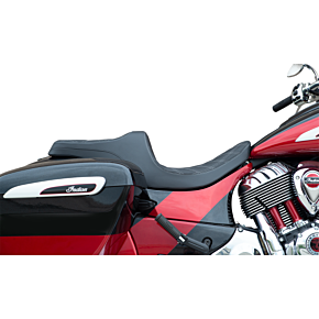 Drag Specialties Predator III Seat - Forward Positioning - Double Diamond - Silver 0810-2271