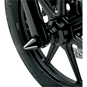 La Choppers Axle Caps - Black Cut - Spike LA-7813-00B