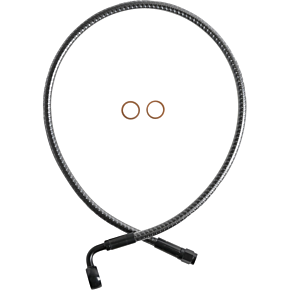 Brake Line - Front - 12 mm - 90° - 26" - KARBONFIBR AS778026