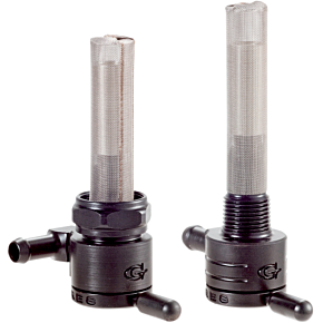 Straight Petcock - Black  - 3/8" NPT 75-516S-BLK