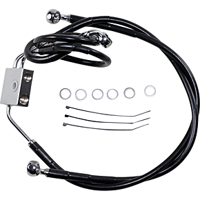 Brake Line - Front - Black - +2" - FXDF '12-'17 1741-3824