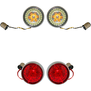 Custom Dynamics Full Bullet Turn Signal Conversion Kit  - Chrome PB-BCM-BB-C
