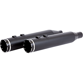 Khrome Werks 4.5" Mufflers for Touring - Black with Tracer 202835