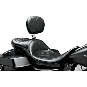 Le Pera Maverick Daddy Long Legs Seat - With Backrest - Black - Stitched - FL '08+ LK-957DLBR