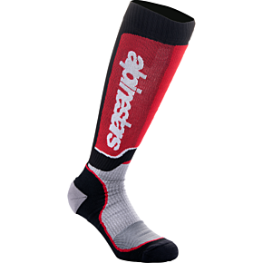 MX Plus Socks - Black/Red/Gray - Large 4702324-1215-L