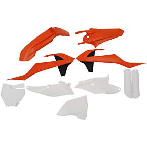 Acerbis Full Replacement Plastic Kit - '18 OE Orange/Black/White - SX85