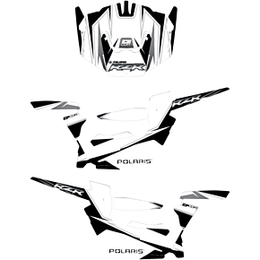 Complete Graphics Kit - White/Black - 2-Door - RZR 20-60-110