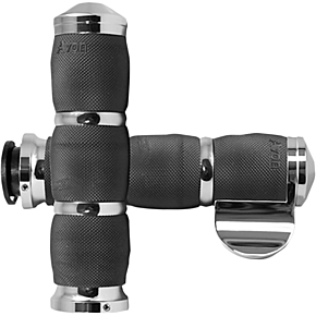 Grips - Air Cushion - Indian - Throttle Boss - Chrome IN-TO-AIR-90C-B