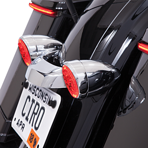 Ciro Rear Signal Light Inserts - Chrome - Red Lens 45401