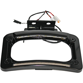 Custom Dynamics Dual-LED License Place Frame - Indian - Black CD-LP-IND-B