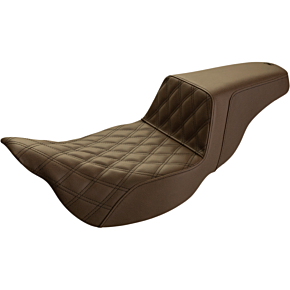 Saddlemen Step Up Seat - Lattice Stitched - Brown - FLH
