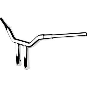 Handlebar - One-Piece Kagefighter - 10" x 1-1/2" - Chrome LA-7343-10