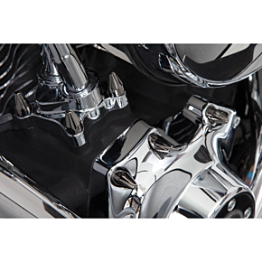 Fluted Caps - 1/4" - Black Chrome 70017