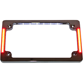 License Plate Frame with LED - Flat - Chrome TF07-C