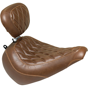 Seat - Wide Tripper™ Solo - with Backrest - Diamond - Brown 83022