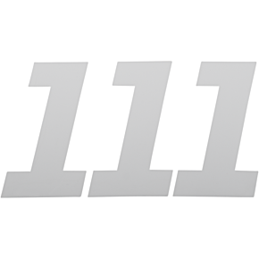 Race Number Plate - #1 - White - 4" 45-34-1