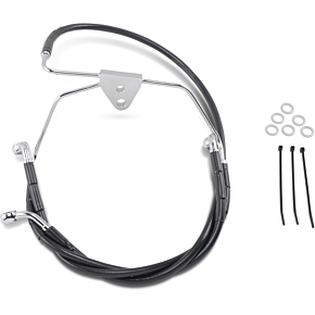 Brake Line - Front - Black - +2" - FLH '96-'07 1741-2515