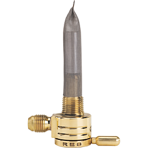 Straight Petcock - Raw Brass - 22mm 76-312S-BS