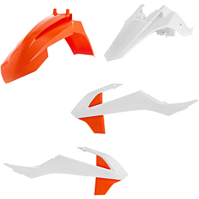 Acerbis Plastic Body Kit - Orange/White - KTM - '19
