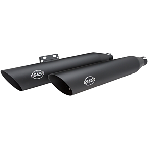 Slash Cut Mufflers - 50 State - Black 550-0752B