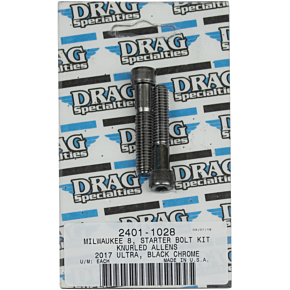 Starter Knurled Bolt Kit - Black/Chrome - M8 2401-1028