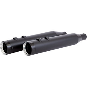 Khrome Werks 4.5" Mufflers for Touring - Black with Turbine 202870