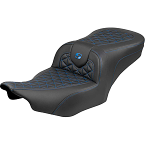 Roadsofa™ Seat - without Backrest - Blue Stitch - FLH/FLT '23-'25 823-07-21001