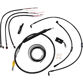 Cable Kit - Quick Connect - 15" - 17" Ape Hanger Handlebars - Midnight LA-8155KT2-16M