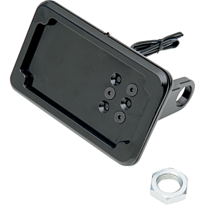 Cycle Visions Horizontal License Plate Mount with Light - '08-'17 ST - Black CV-4607BLH
