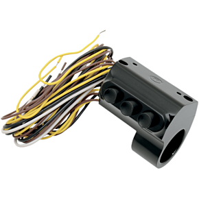 Performance Machine Pm Switch Assembly - Left Side - Three Button - Cable Clutch - Black 0062-2035-B