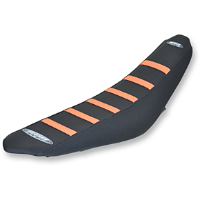 Sdg 6-Ribbed Seat Cover - Orange Ribs/Black Top/Black Sides 95935OK
