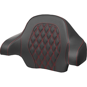 Tour-Pak® Backrest Pad - Lattice Stitch - Red Stitch - FL '14-'24 814-07-18404