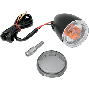 Universal Turn Signal Light - Front - Matte Black with Smoke Lens 2020-0417