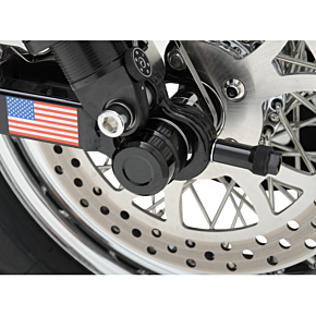 Drag Specialties Axle Cap - Rear - Black 0214-0833