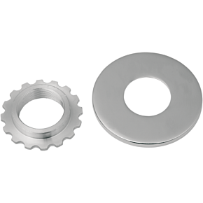 Steering Stem Bearing Adjusting Nut with Dust Cover - Chrome DS-222776