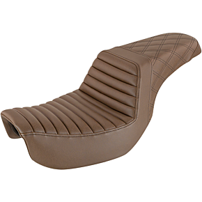 Step Up Seat - Tuck and Roll/Lattice Stitched - Brown