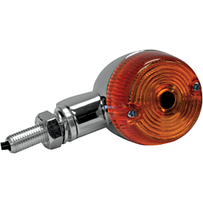 K and S Technologies Marker Light - Single Filament - Chrome/Amber