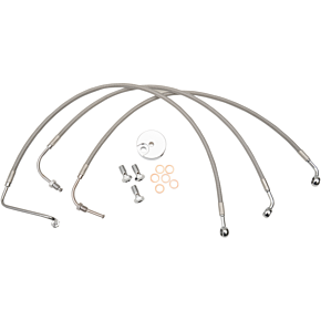 La Choppers Brake Lines - 12" - 14" Ape Hanger Handlebars - Stainless Steel LA-8005B13