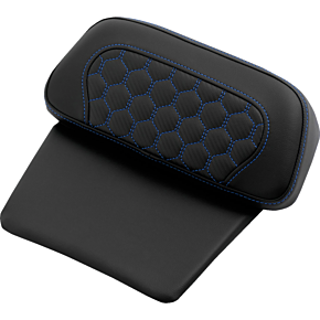 Chopped Tour Pak Pad - Honeycomb - Blue Stitching - FLH/FLT '14-'24 814-07C-19001
