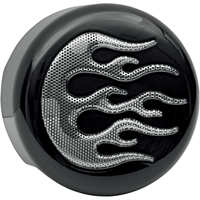 Horn Cover - Black with Chrome Flame 2107-0053